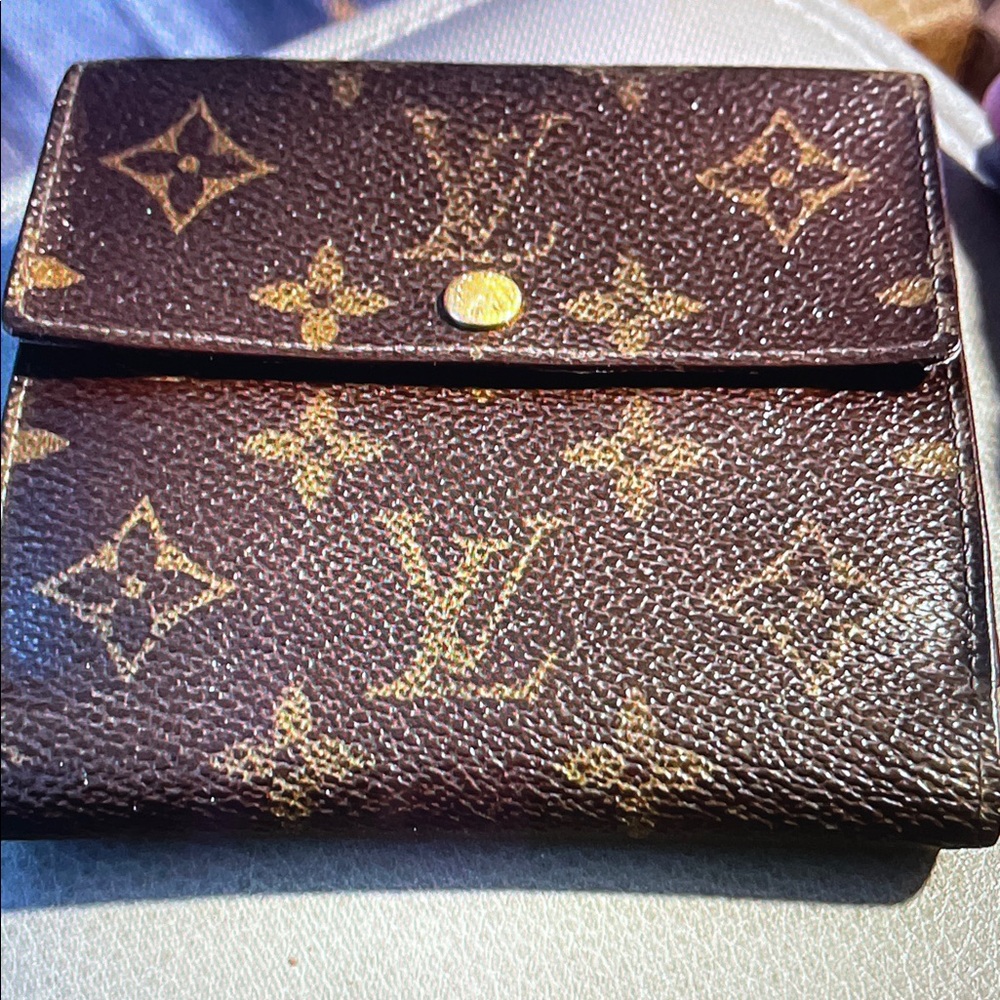 Louis Vuitton Monogram Compact Wallet in Brown and Gold